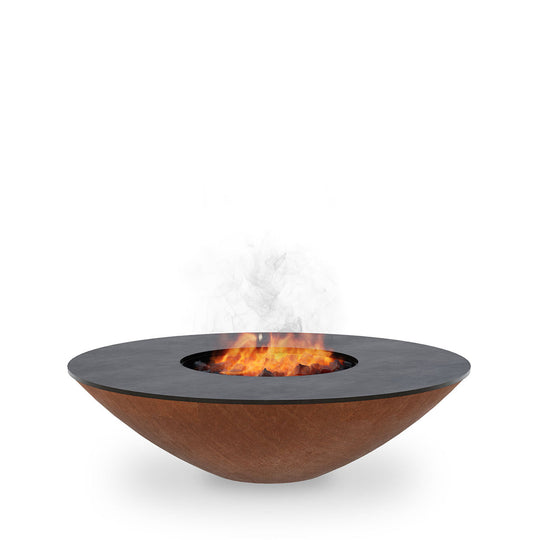 Arteflame Classic 40" - Fire Pit with Cooktop (CORTEN Bowl; Short Round / Short Euro / Built-In No Base)