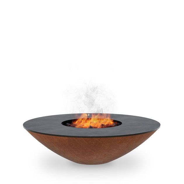 Arteflame Classic 40" - Fire Pit with Cooktop (CORTEN Bowl; Short Round / Short Euro / Built-In No Base)