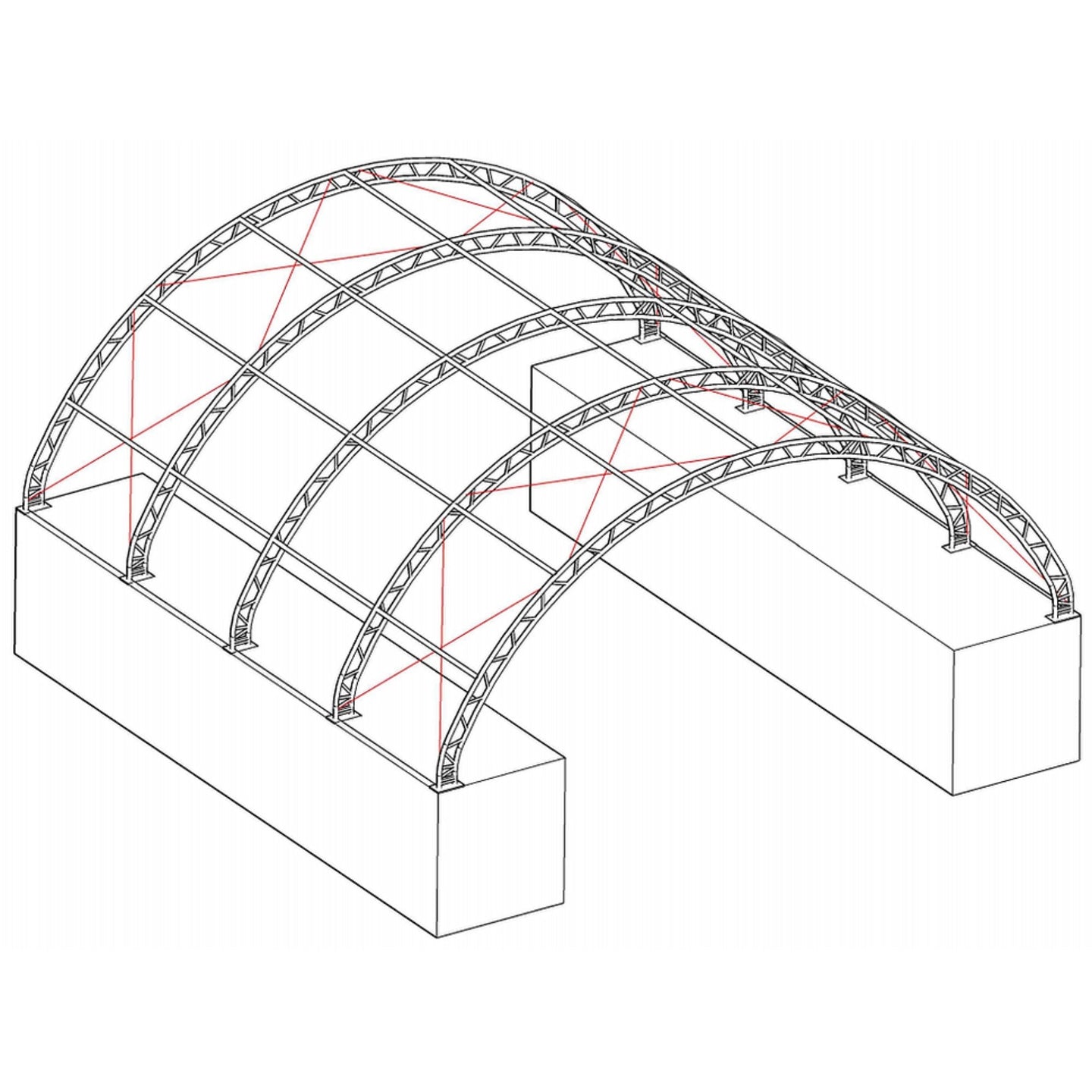 Chery Industrial 40'x40'x15' Double Truss Shipping Container Canopy Shelter