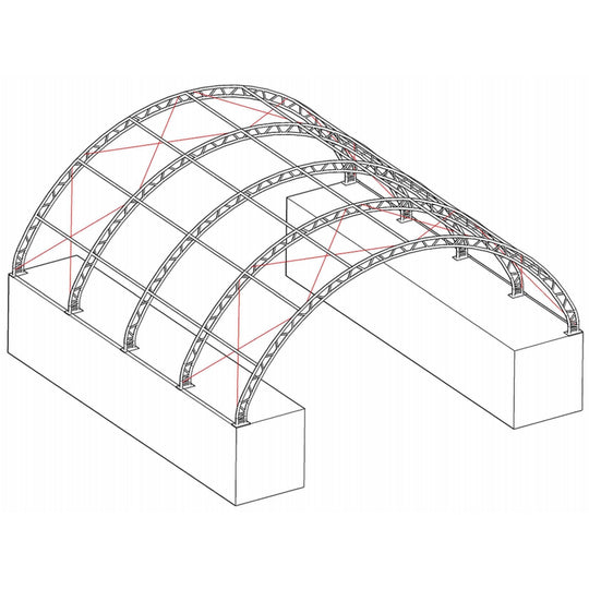 Chery Industrial 40'x40'x15' Double Truss Shipping Container Canopy Shelter