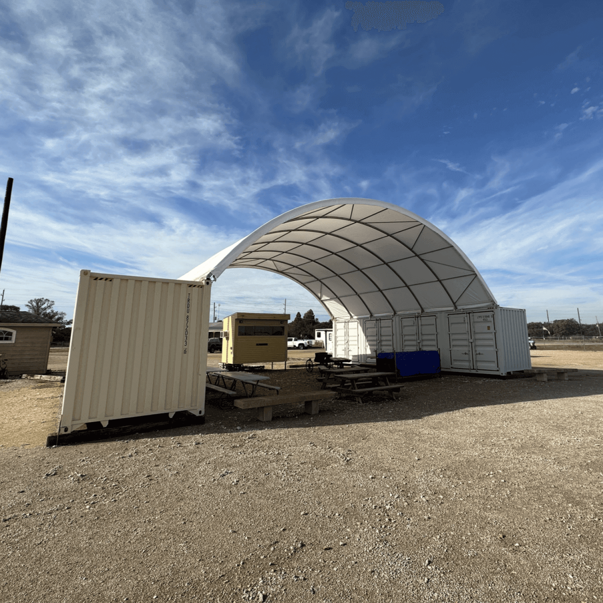 Chery Industrial 40'x40'x13' Shipping Container Canopy Shelter