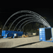 Chery Industrial 40'x40'x15' Double Truss Shipping Container Canopy Shelter, Outside