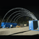 Chery Industrial 40'x40'x15' Double Truss Shipping Container Canopy Shelter, Outside