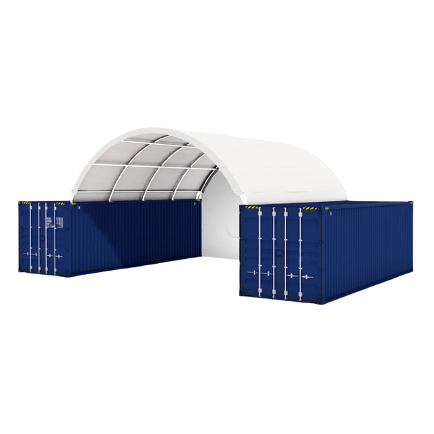 Chery Industrial | 20x20 ft Container Shelter with Closed Back Panel