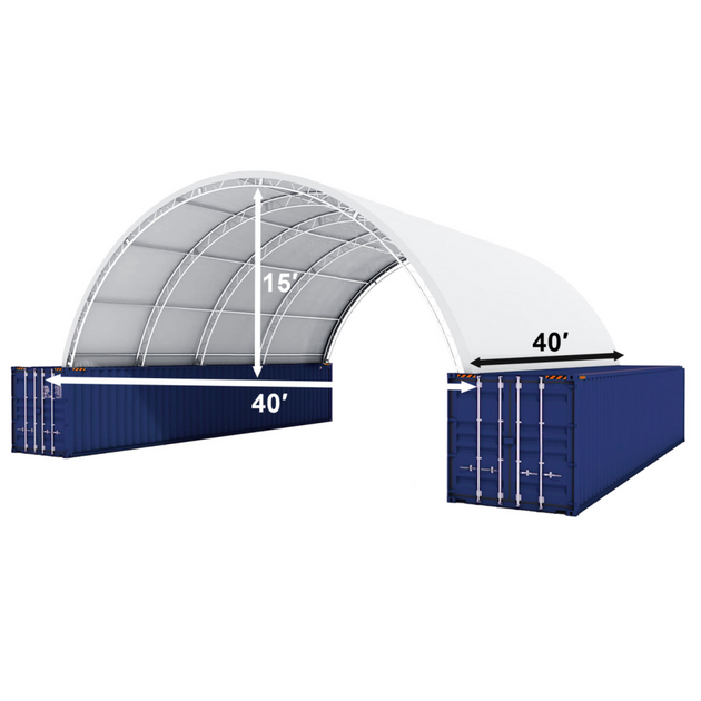 Chery Industrial 40'x40'x15' Double Truss Shipping Container Canopy Shelter