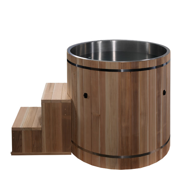 Golden Designs | Dynamic Cold Therapy Barrel 304 Stainless Steel Cold Plunge | DCT-B-042-SSPC-34