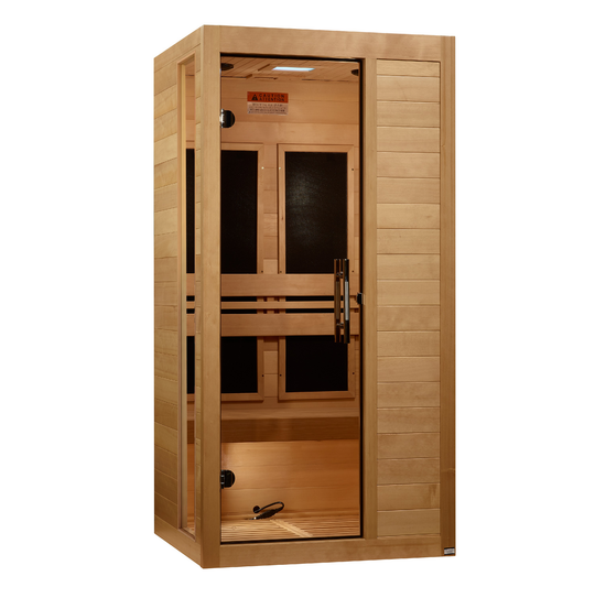 Golden Designs | Dynamic "Veneto" 1-2 Person Ultra Low EMF FAR IR Sauna | DYN-6115-05 Elite
