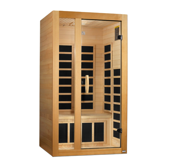 Golden Designs | Dynamic "Gracia" 1-2 Person Ultra Low EMF FAR IR Sauna | DYN-6119-01 Elite
