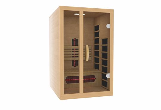 Golden Designs | Dynamic Gracia 1-2-Person Full Spectrum Near Zero EMF FAR IR Sauna | DYN-6119-03 FS