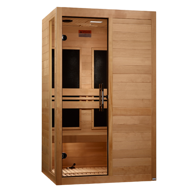 Golden Designs | Dynamic "Llumeneres" 2 Person Full Spectrum Nero Zero EMF FAR IR Sauna | DYN-6215-03 FS
