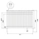 Chery Industrial 10x7 ft Steel Fence with 3 Rails, 30 Panels
