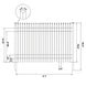Chery Industrial 10x7 ft Steel Fence with 4 Rails, 30 Panels