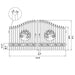Chery Industrial 14x8 ft Steel Dual Swing Driveway Gate with Wider Goalposts