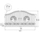 Chery Industrial 14x8 ft Steel Dual Swing Driveway Gate with Wider Goalposts