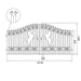Chery Industrial 16x8 ft Steel Dual Swing Driveway Gate with Horse Pattern
