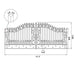 Chery Industrial 18x8 ft Steel Dual Swing Driveway Gate