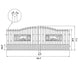 Chery Industrial 20x7 ft Steel Dual Swing Driveway Gate with Rectangular Deer Pattern
