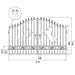 Chery Industrial 12x8 ft Dual Swing Driveway Gate with Horse Pattern