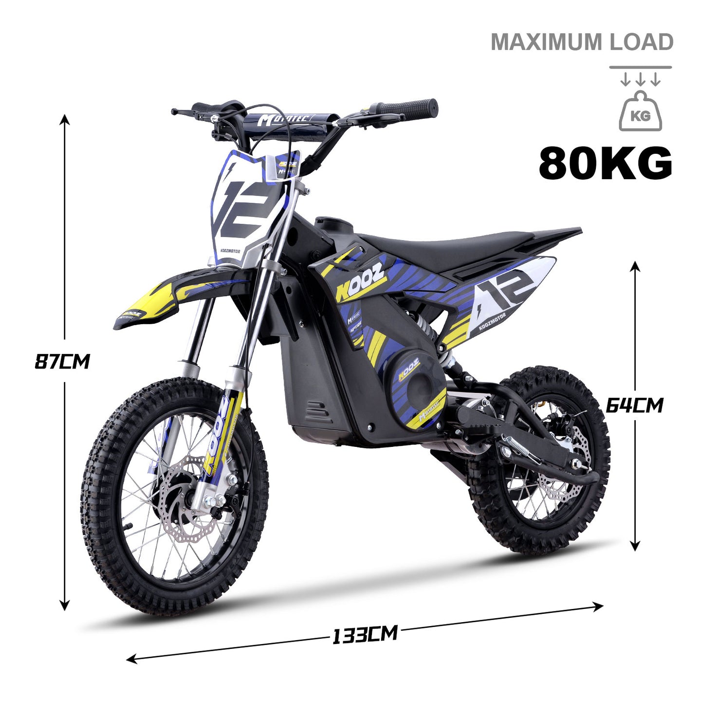 MotoTec 36v 1000w (HP112E) Electric Dirt Bike Blue - Image 7