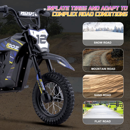 MotoTec 36v 300w (HP122E) Electric Dirt Bike Blue - Image 6
