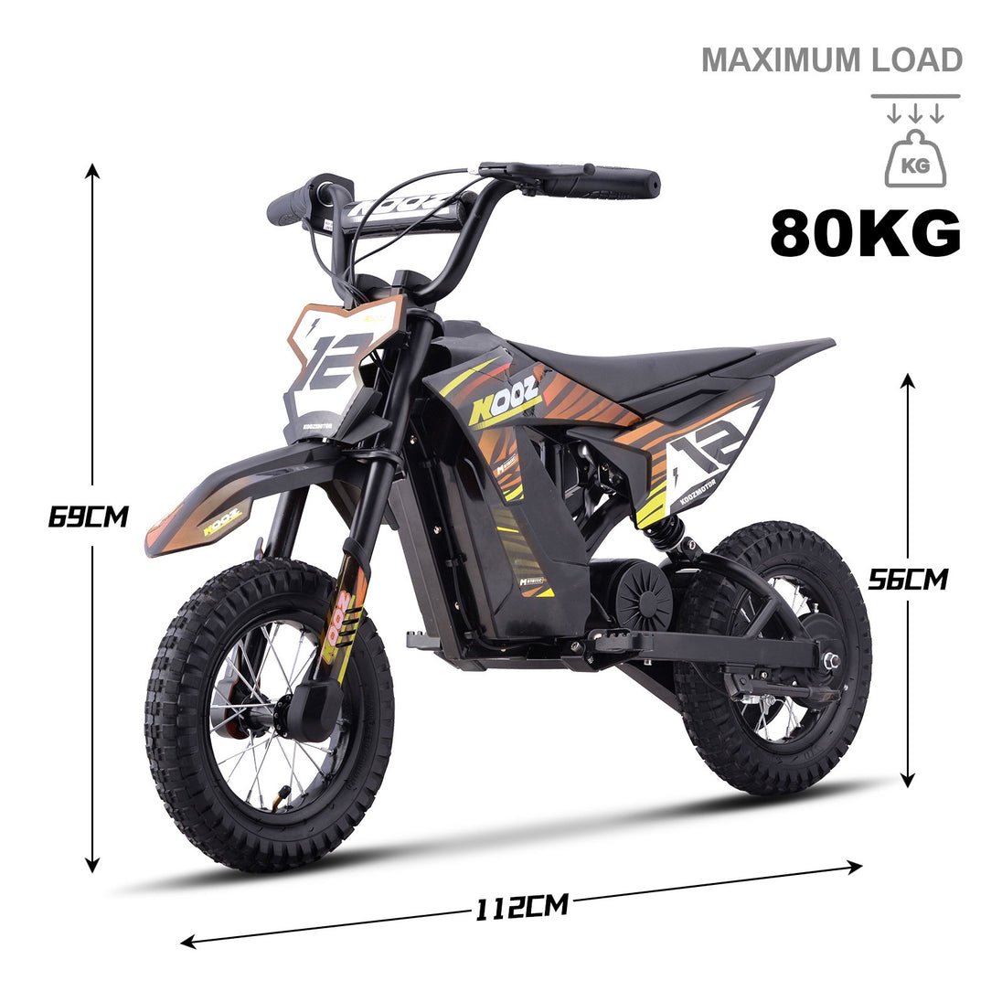 MotoTec 36v 300w (HP122E) Electric Dirt Bike Orange - Image 7