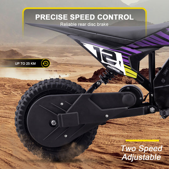 MotoTec 36v 300w (HP122E) Electric Dirt Bike Purple - Image 4