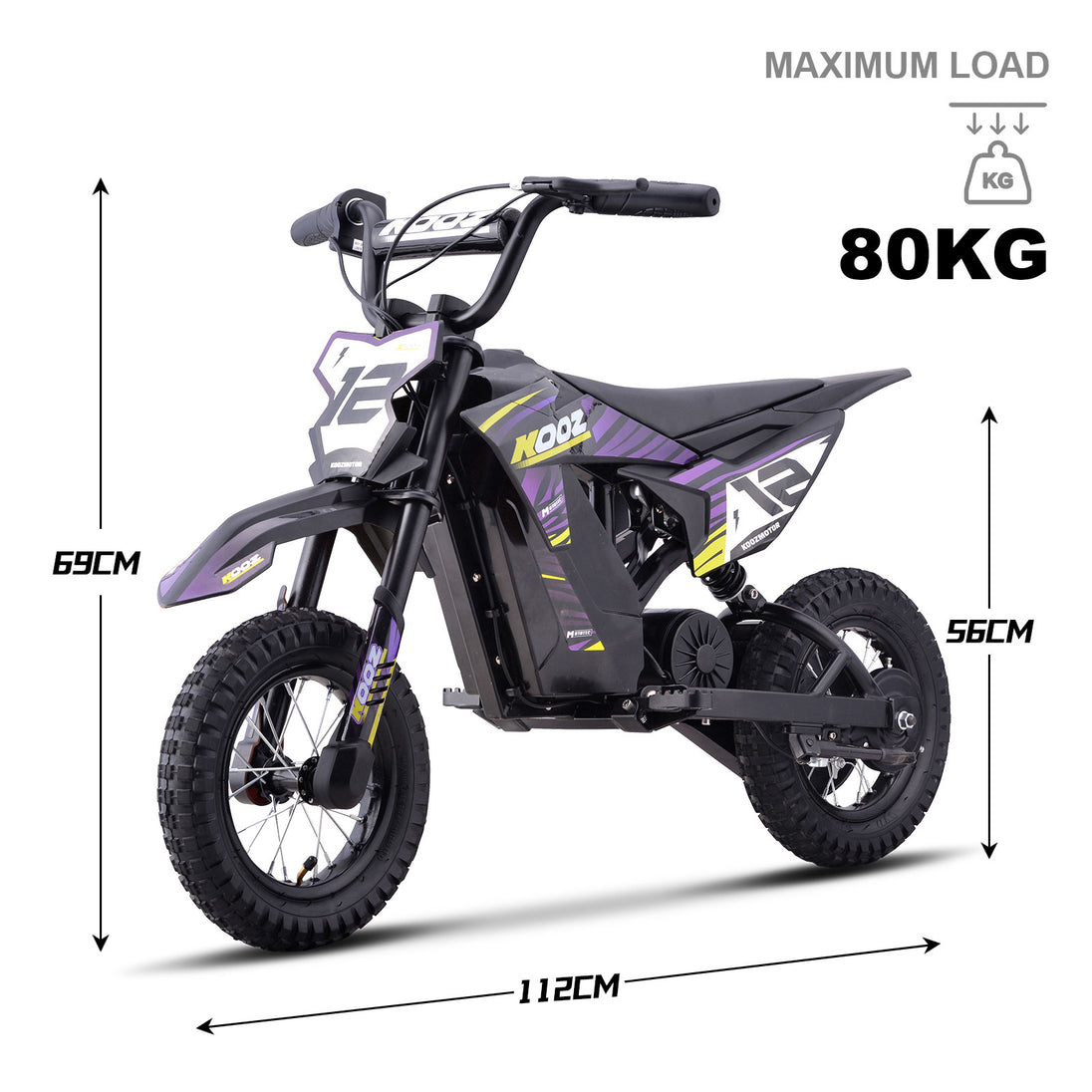 MotoTec 36v 300w (HP122E) Electric Dirt Bike Purple - Image 7