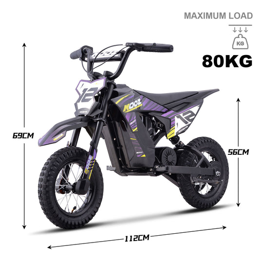 MotoTec 36v 300w (HP122E) Electric Dirt Bike Purple - Image 7