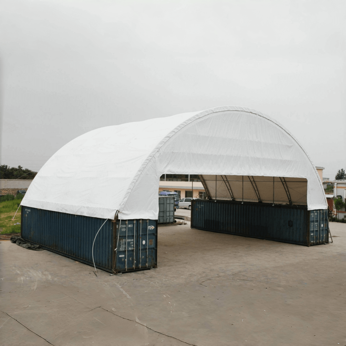 Chery Industrial 60'x40'x15' Double Truss Container Canopy Shelter