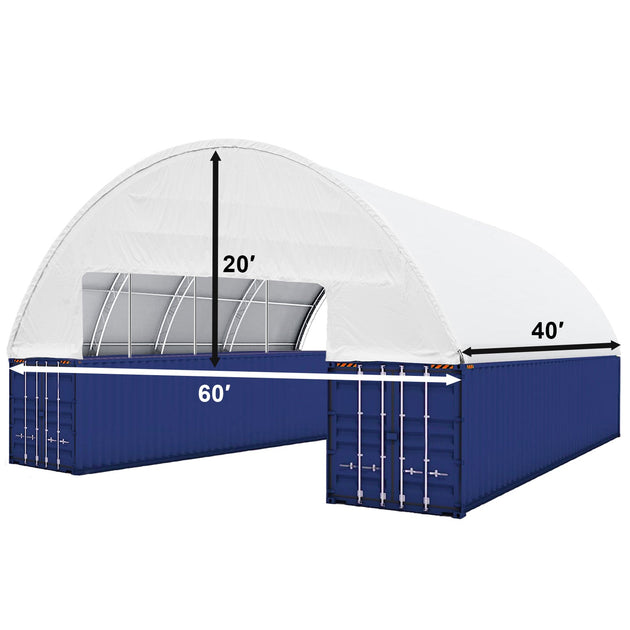 Chery Industrial 60'x40'x20' Double Truss Container Canopy Shelter