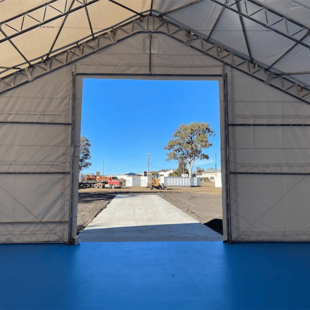 Chery Industrial W50'xL100'xH23' Double Truss Storage Shelter