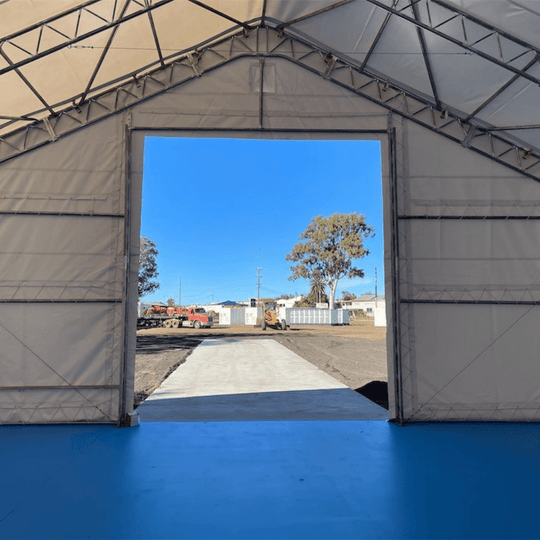 Chery Industrial W50'xL100'xH23' Double Truss Storage Shelter