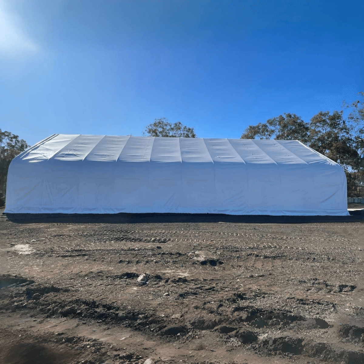 Chery Industrial W70'xL120'xH28' Double Truss Storage Shelter