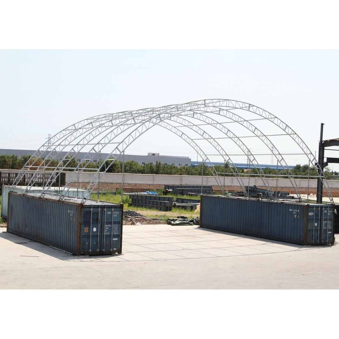 Chery Industrial 60'x40'x20' Double Truss Container Canopy Shelter
