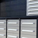Chery Industrial 10ft Workbench Cabinet(30 Drawers, 2 Cabinets & 1 Pegboard)