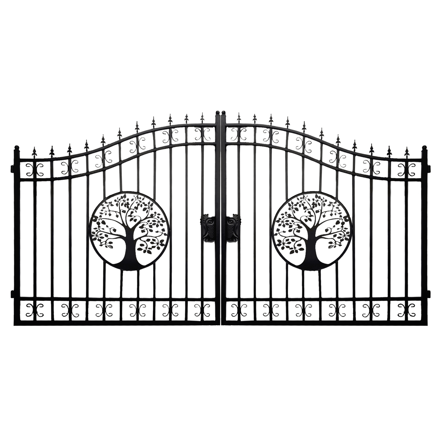 Chery Industrial 14x8 ft Steel Dual Swing Driveway Gate