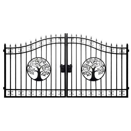 Chery Industrial 14x8 ft Steel Dual Swing Driveway Gate