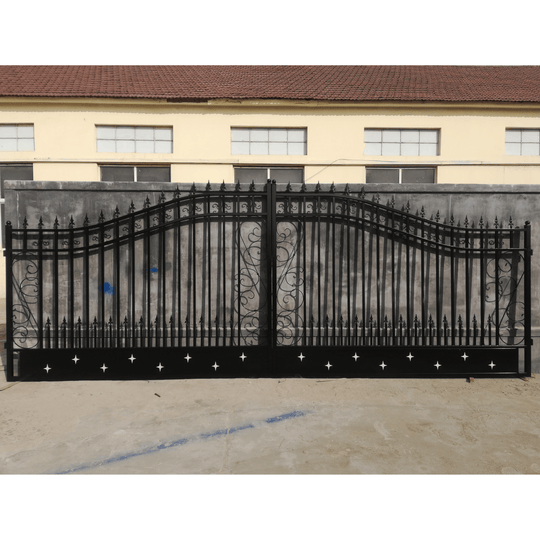 Chery Industrial 14x8 ft Steel Dual Swing Driveway Gate