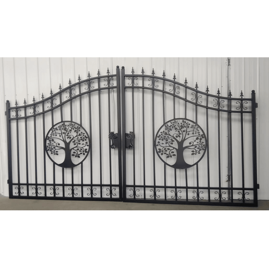 Chery Industrial 14x8 ft Steel Dual Swing Driveway Gate