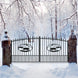 Chery Industrial 14x8 ft Steel Dual Swing Driveway Gate