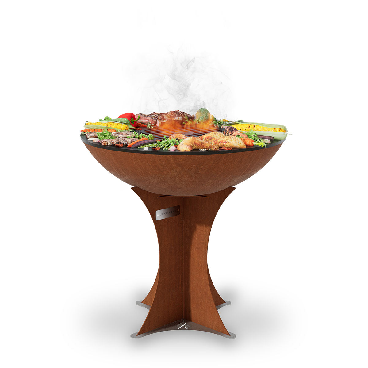 Arteflame Classic 30" - Euro Base Flat-Top Grill & Fire Bowl (CORTEN Steel)