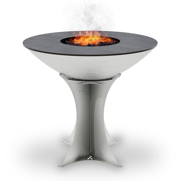 Arteflame 40" Platinum Series - Stainless Fire Bowl Flat-Top Grill with Euro Base (Stainless or Powder-Coated: Black/Red/Yellow)