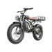 Electric bike with large wheels on a gray background
