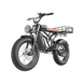 Electric bike with large wheels on a gray background