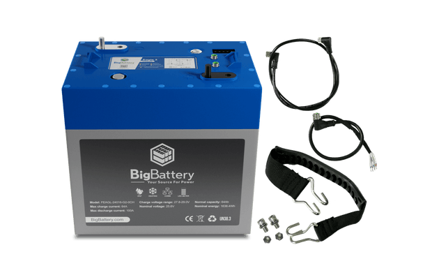 24V Eagle 2 LiFePO4 Battery | 64Ah | 1.63kWh | Industrial | UTVs | RVs | Marine Battery - Image 2