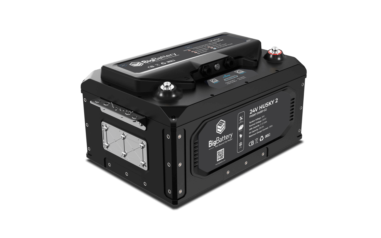 24V HUSKY 2 INV Lithium Battery 5.12kWh 200Ah | LiFePO4 | Inverter Comms | RV | Off-Grid | Marine Battery