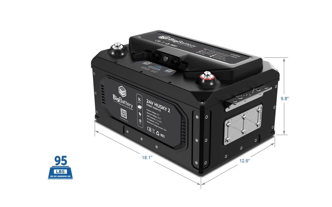 24V HUSKY 2 INV Lithium Battery 5.12kWh 200Ah | LiFePO4 | Inverter Comms | RV | Off-Grid | Marine Battery - Image 3