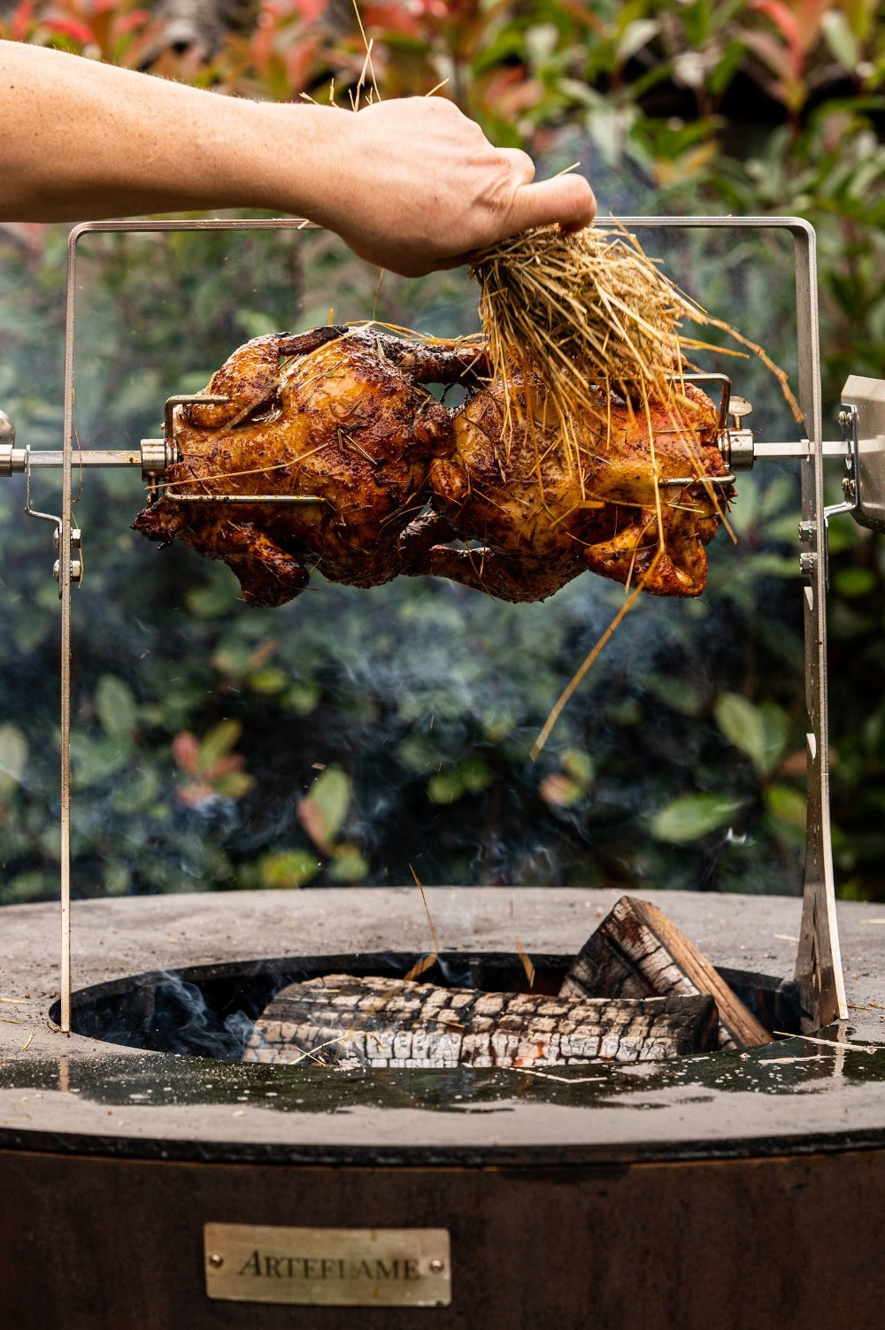 Arteflame Rotisserie with Cordless Motor For Green Egg XXL / Kamado XXL