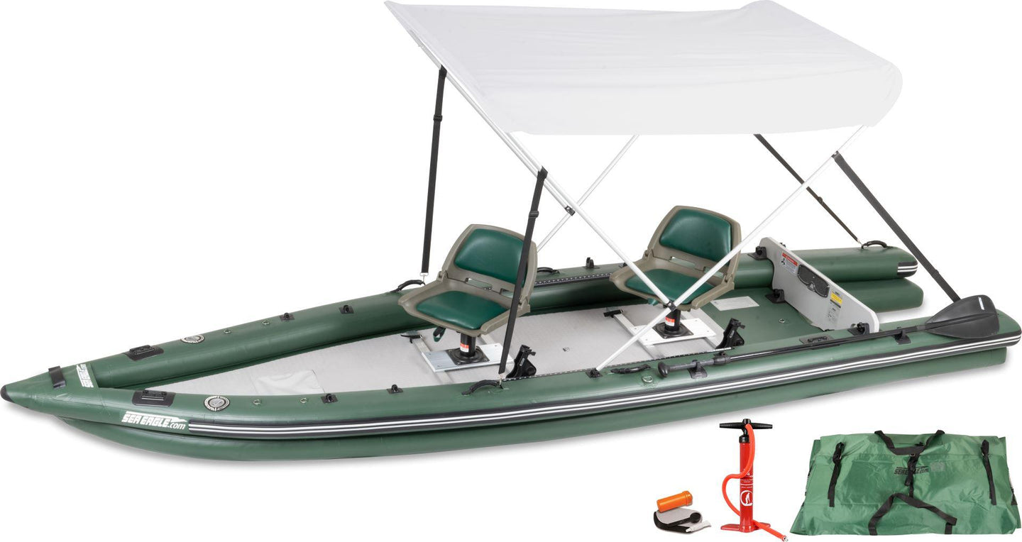 Sea Eagle FSK16 FishSkiff™ - Swivel Seat Canopy - Angle View