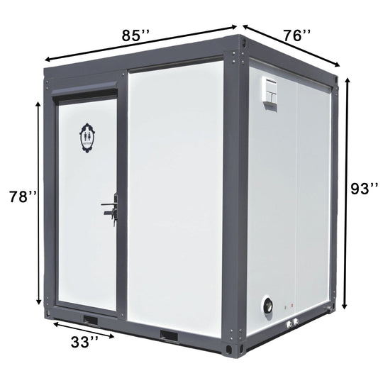 Chery Industrial Portable Toilet with Fan-shaped Door Shower